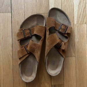Birkenstock Suede Leather Sandals brown